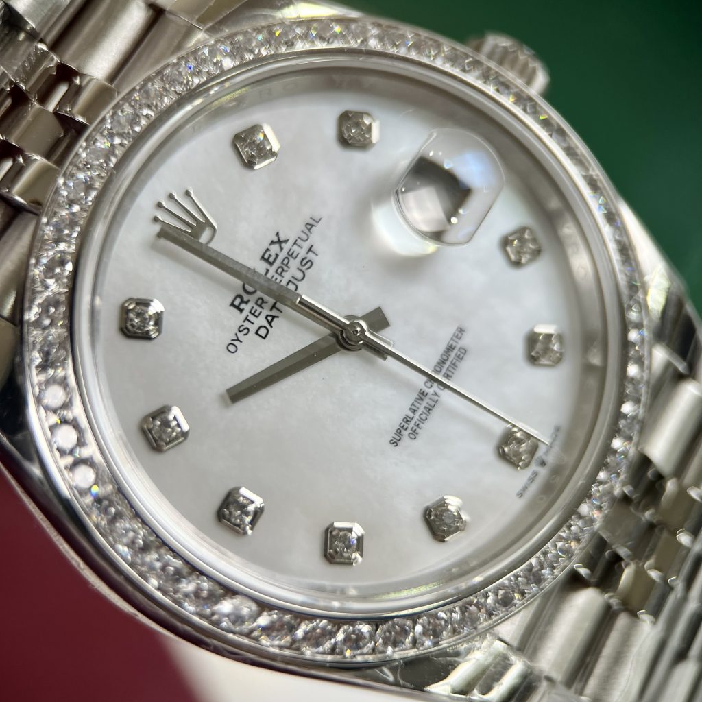 Đồng hồ nam Rolex DateJust mặt khảm xà cừ Rep 11 EW Factory 41mm (2)