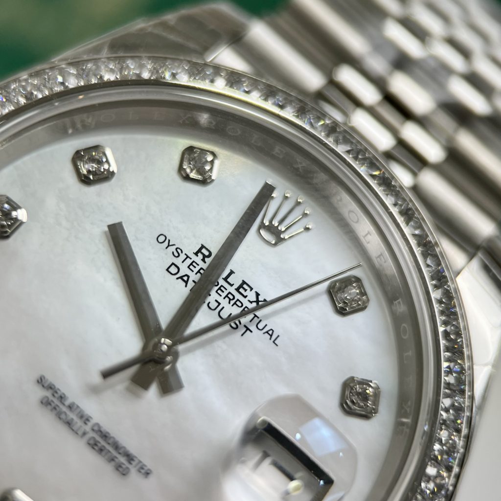Đồng hồ nam Rolex DateJust mặt khảm xà cừ Rep 11 EW Factory 41mm (2)