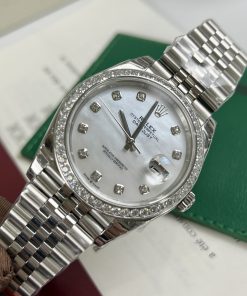 Đồng hồ nam Rolex DateJust mặt khảm xà cừ Rep 11 EW Factory 41mm (2)