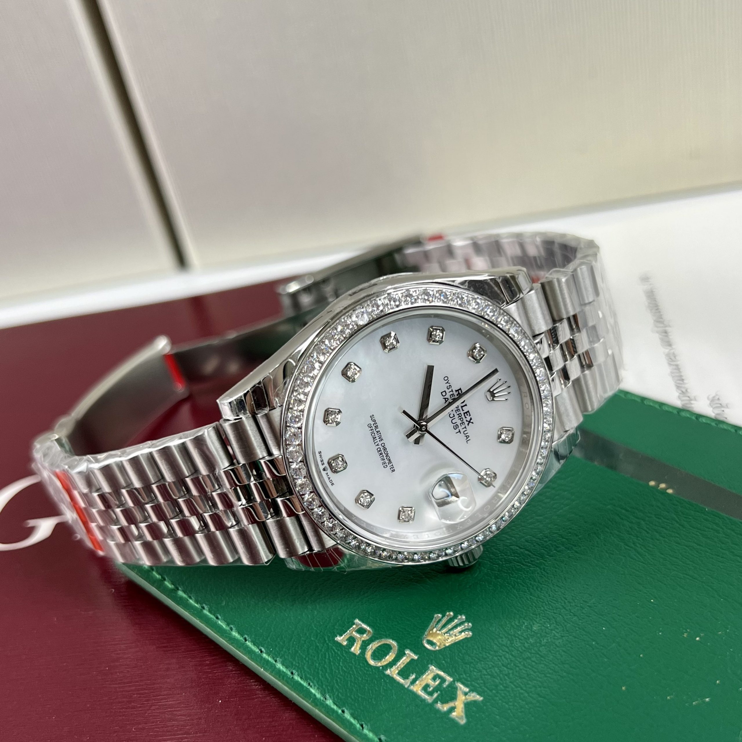 Đồng hồ nam Rolex DateJust mặt khảm xà cừ Rep 11 EW Factory 41mm (8) Đồng hồ nam Rolex DateJust mặt khảm xà cừ Rep 11 EW Factory 41mm (2)