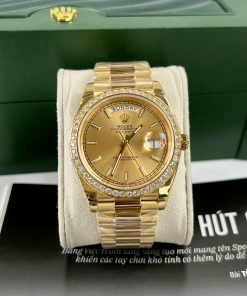 Đồng hồ nam Rolex Day-Date màu vàng Gold Replica 11 EW Factory 40mm (2)