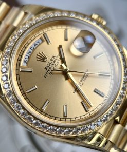 Đồng hồ nam Rolex Day-Date màu vàng Gold Replica 11 EW Factory 40mm (2)
