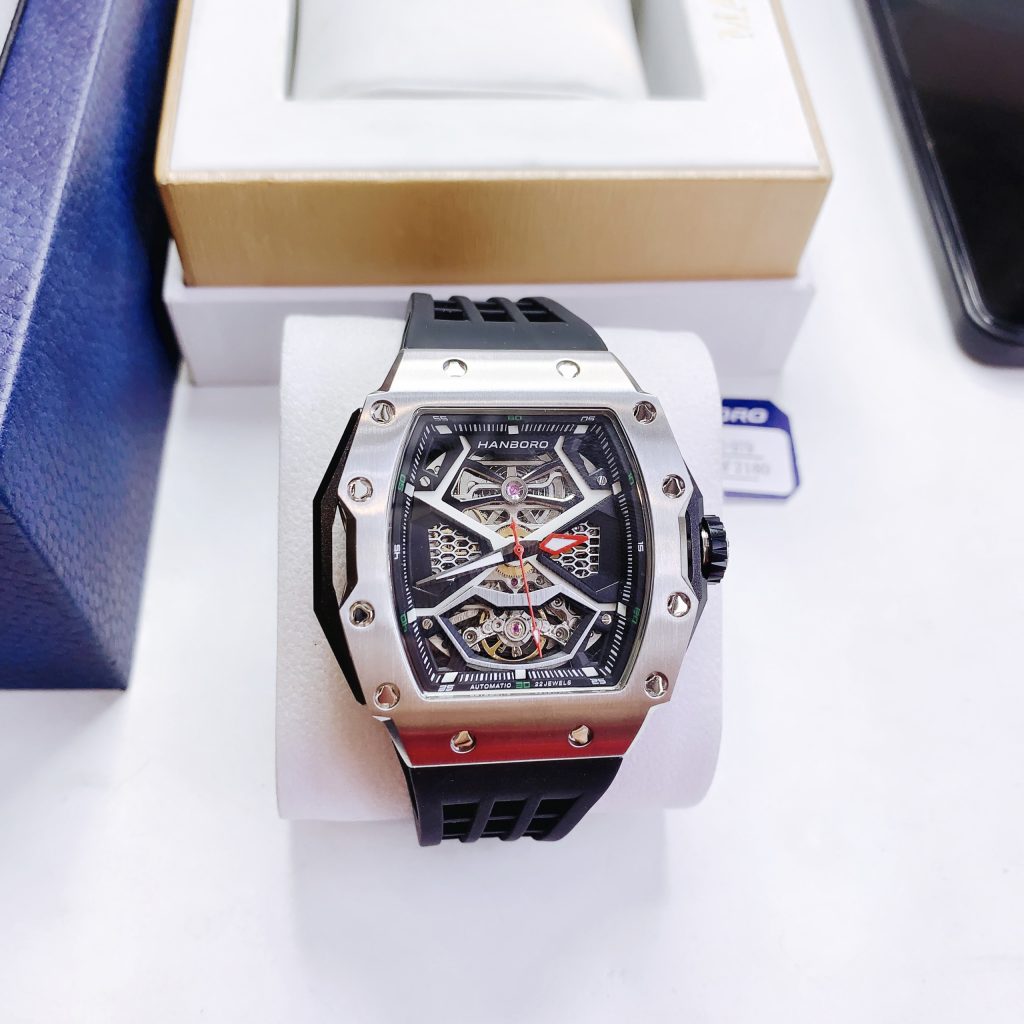 Đồng hồ nam chính hãng Hanboro dáng Richard Mille 40x48mm (9)