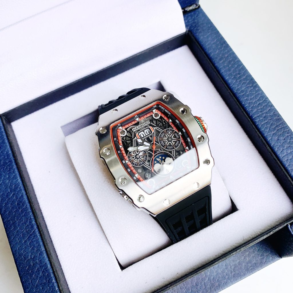 Đồng hồ nam chính hãng Hanboro dáng Richard Mille 40x48mm (2)