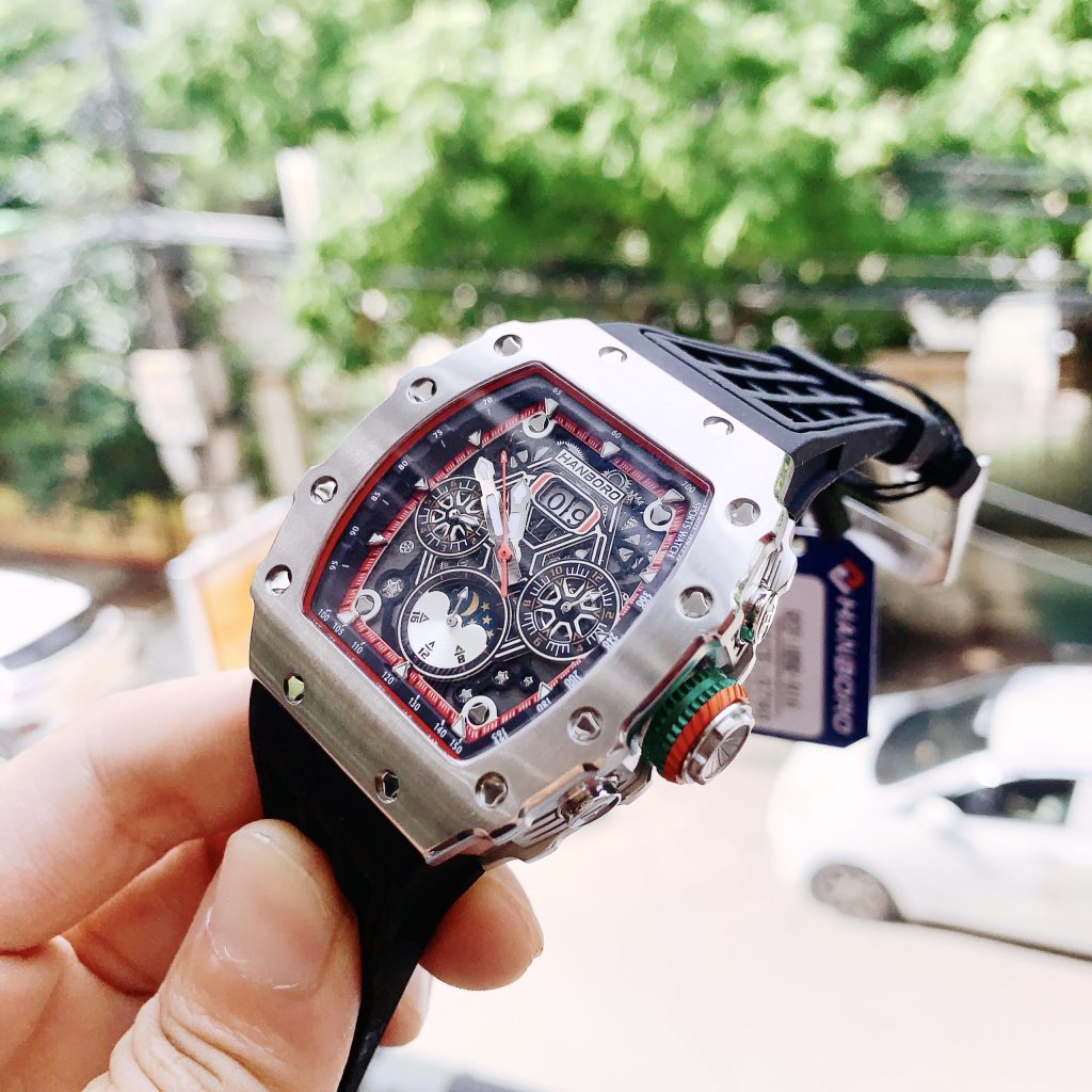 Đồng hồ nam chính hãng Hanboro dáng Richard Mille 40x48mm (2)