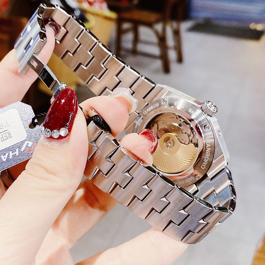 Đồng hồ nam chính hãng Hanboro đính đá Swarovski 42mm (2)