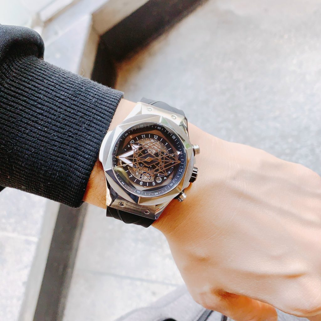 Đồng hồ nam chính hãng Hanboro máy lộ cơ 42mm (2)