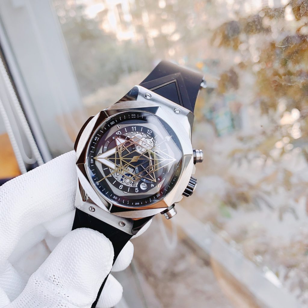 Đồng hồ nam chính hãng Hanboro máy lộ cơ 42mm (2)