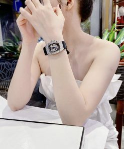 Đồng hồ nữ Hanboro By Huboler chính hãng dây cao su 36mm (2)