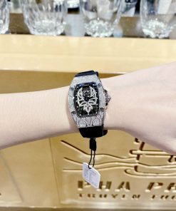 Đồng hồ nữ Hanboro By Huboler chính hãng dây cao su 36mm (2)