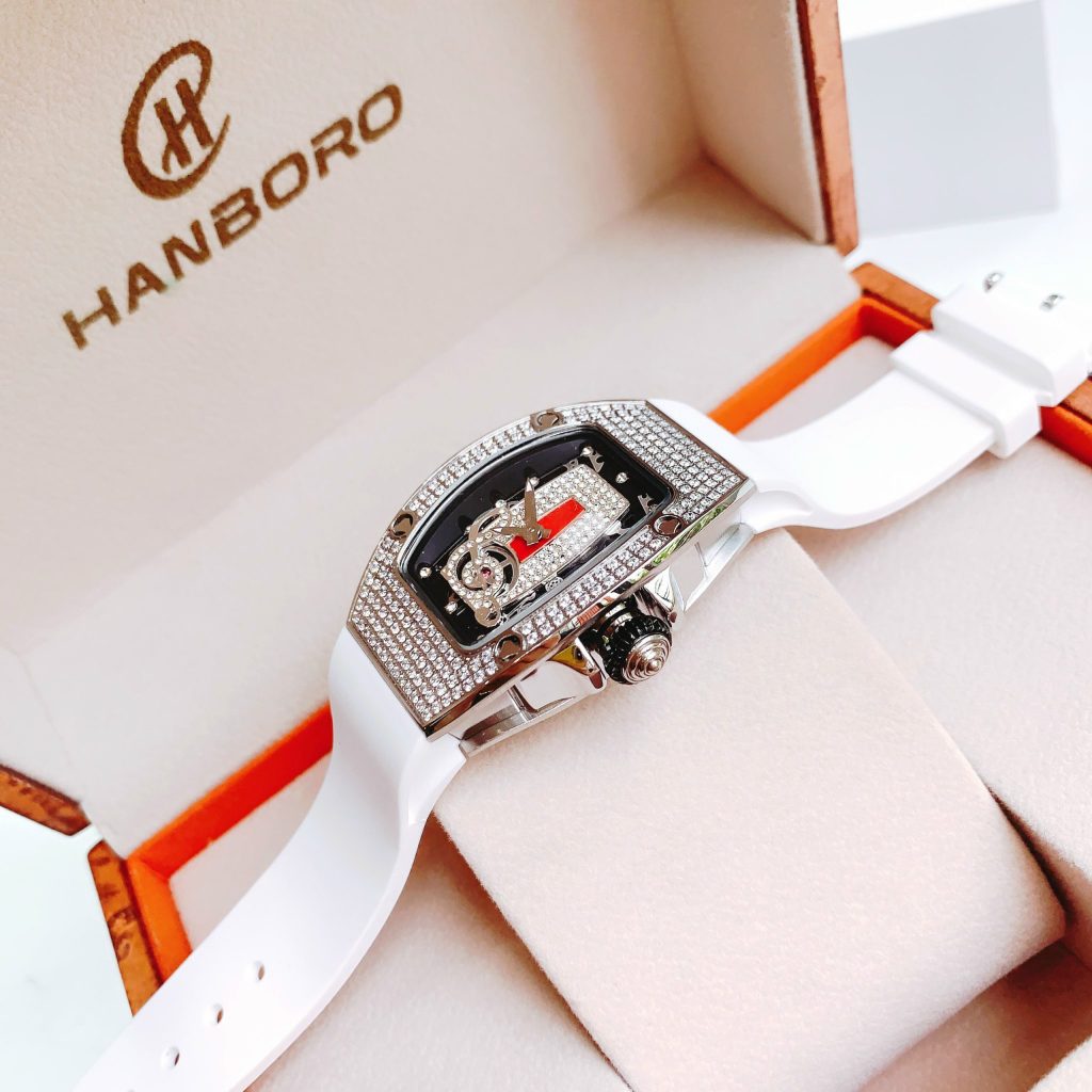 Đồng hồ nữ Hanboro chính hãng họa tiết nốt nhạc 36mm (2)