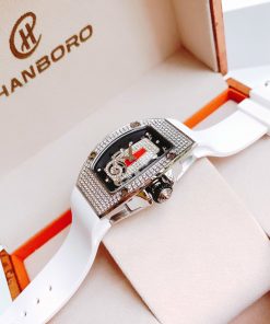 Đồng hồ nữ Hanboro chính hãng họa tiết nốt nhạc 36mm (2)