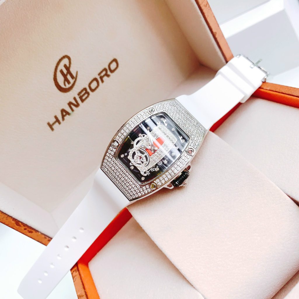 Đồng hồ nữ Hanboro chính hãng họa tiết nốt nhạc 36mm (2)