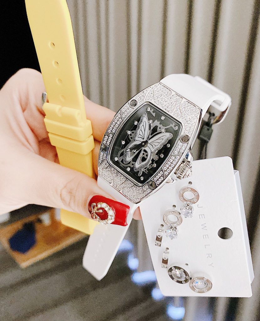 Đồng hồ nữ chính hãng Hanboro họa tiết cánh bướm 36mm (2)