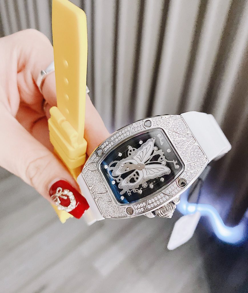 Đồng hồ nữ chính hãng Hanboro họa tiết cánh bướm 36mm (2)
