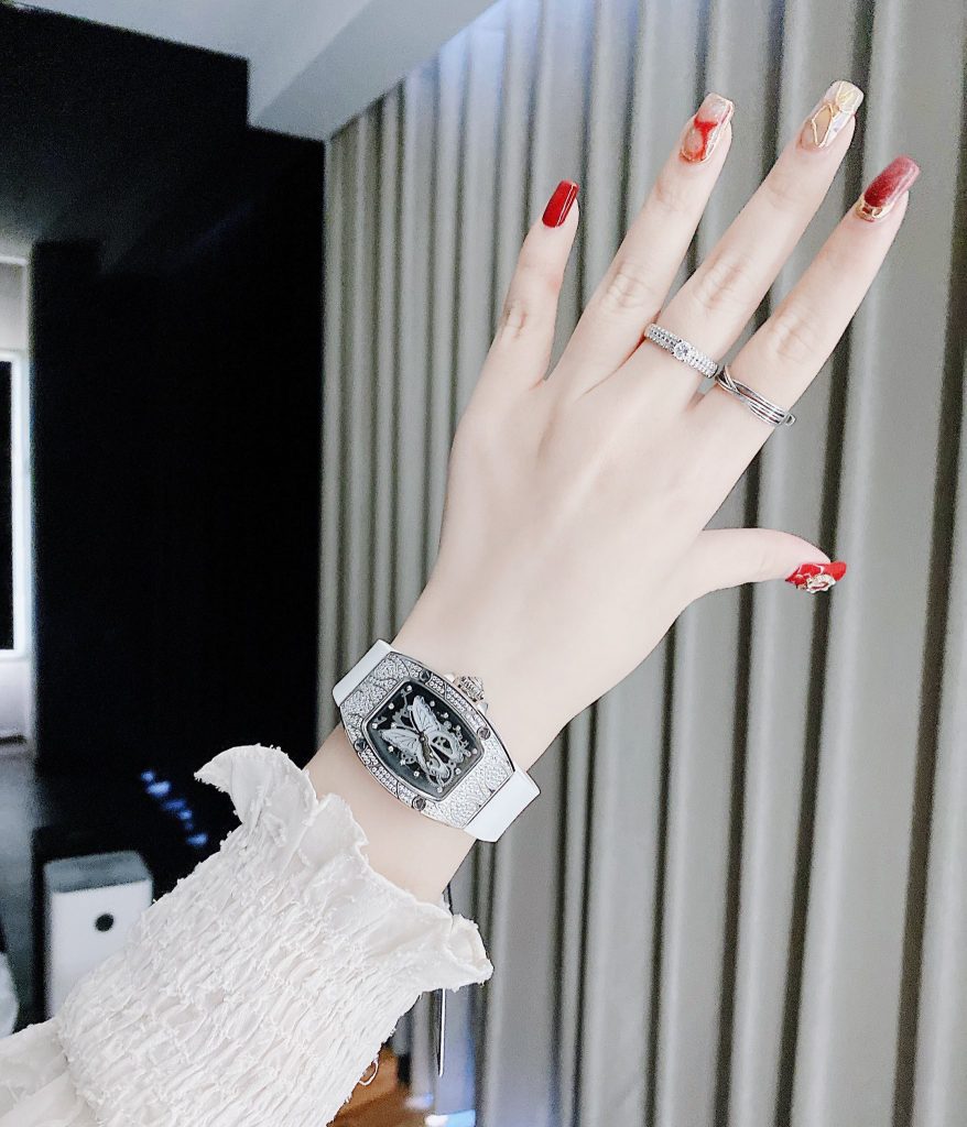 Đồng hồ nữ chính hãng Hanboro họa tiết cánh bướm 36mm (2)