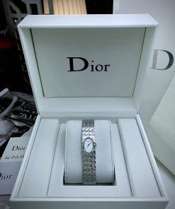 Đồng hồ Christian Dior nữ dây kim loại màu trắng siêu cấp (2)