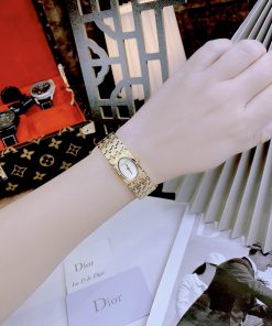 Đồng hồ Christian Dior nữ siêu cấp dây kim loại mạ vàng (2)