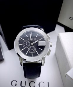 Đồng hồ Gucci nam siêu cấp dây da màu đen Like Auth 42mm (2)