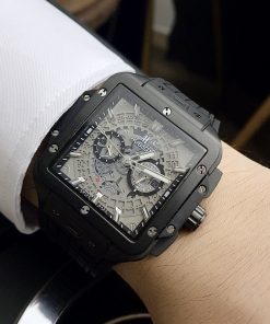 Đồng hồ Hublot máy Nhật Big Bang Square Super Fake màu đen 42mm (1)
