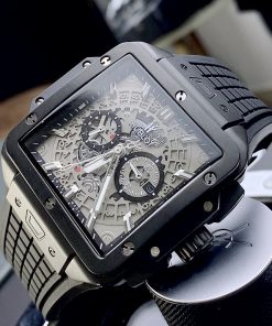 Đồng hồ Hublot máy Nhật Big Bang Square Super Fake màu đen 42mm (1)