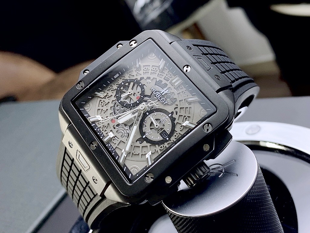 Đồng hồ Hublot máy Nhật Big Bang Square Super Fake màu đen 42mm (1)
