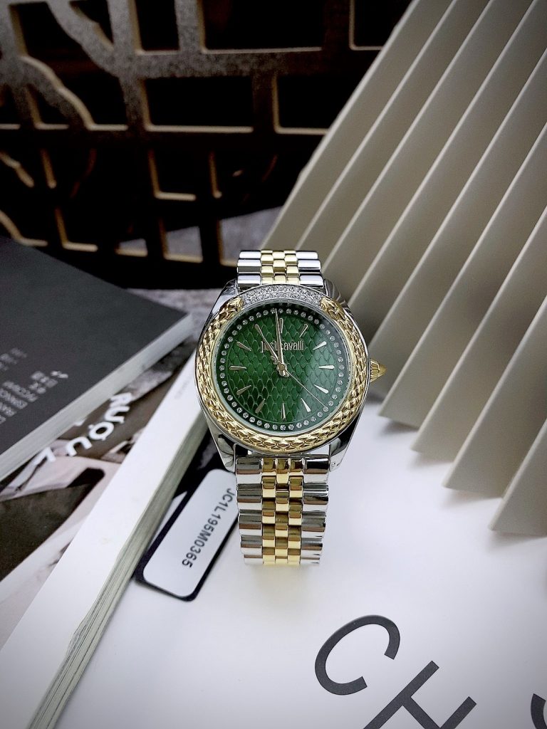 Đồng hồ Just Cavalli JC1L195M0365 nữ giá rẻ mặt xanh lá 34mm