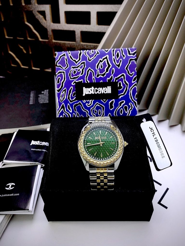 Đồng hồ Just Cavalli JC1L195M0365 nữ giá rẻ mặt xanh lá 34mm