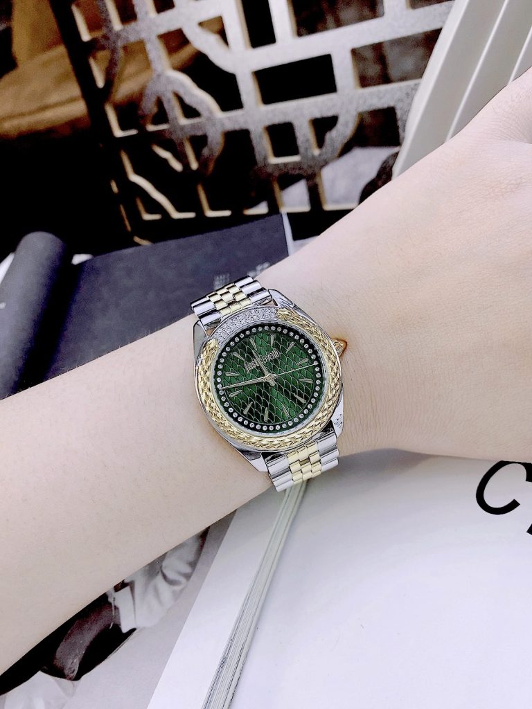 Đồng hồ Just Cavalli JC1L195M0365 nữ giá rẻ mặt xanh lá 34mm
