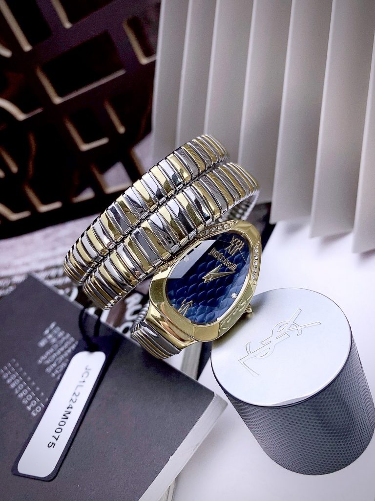 Đồng hồ Just Cavalli nữ hình rắn quấn cổ tay Like auth mặt xanh 28mm (1)