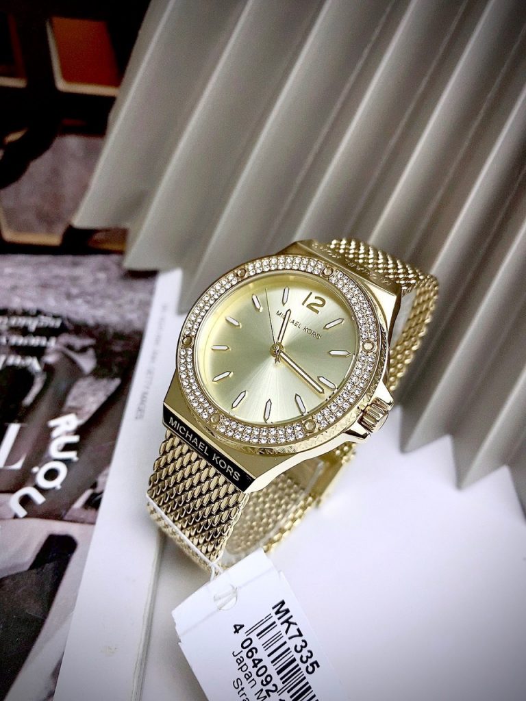Đồng hồ Michael Kors Lennox Three-Hand Mesh MK7335 Fake Cao Cấp 37mm (2)