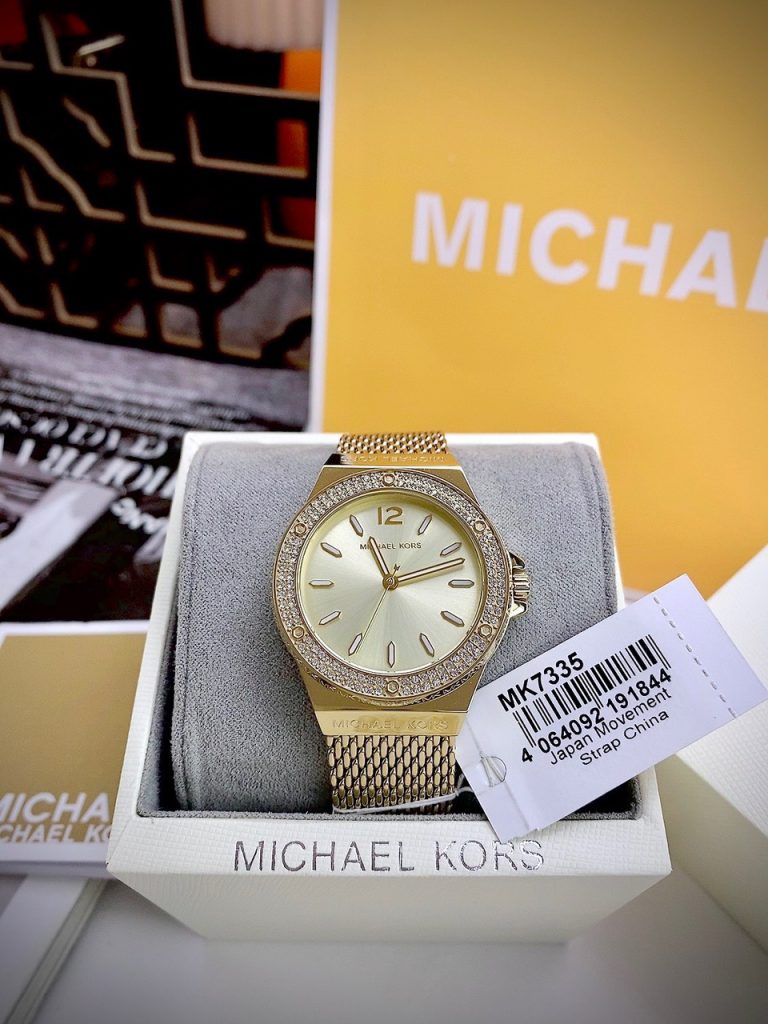 Đồng hồ Michael Kors Lennox Three-Hand Mesh MK7335 Fake Cao Cấp 37mm (2)