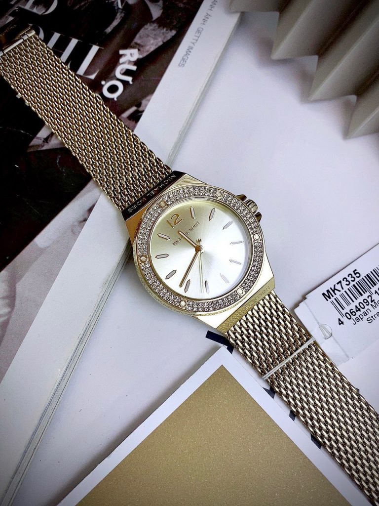Đồng hồ Michael Kors Lennox Three-Hand Mesh MK7335 Fake Cao Cấp 37mm (2)