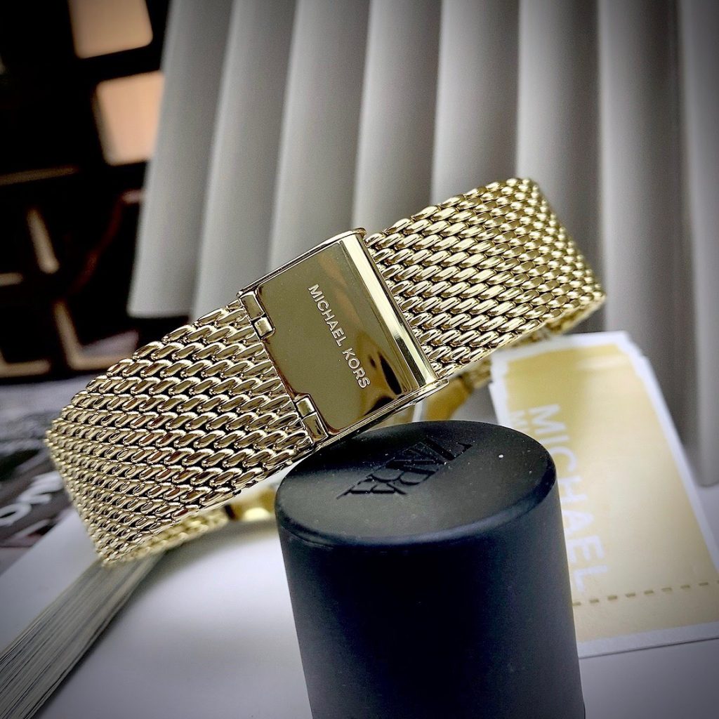 Đồng hồ Michael Kors Lennox Three-Hand Mesh MK7335 Fake Cao Cấp 37mm (2)
