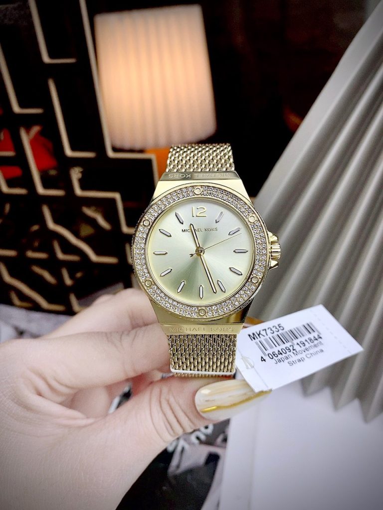 Đồng hồ Michael Kors Lennox Three-Hand Mesh MK7335 Fake Cao Cấp 37mm (2)