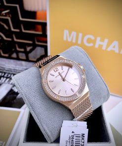 Đồng hồ Michael Kors Lennox Three-Hand Mesh Watch MK7336 Like Auth 37mm (2)