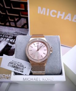 Đồng hồ Michael Kors Lennox Three-Hand Mesh Watch MK7336 Like Auth 37mm (2)