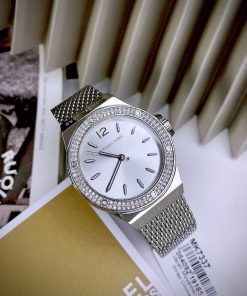 Đồng hồ Michael Kors Lennox Three-Hand Mesh Watch MK7337 Like Auth 37mm (2)