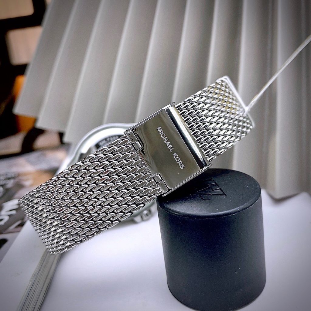 Đồng hồ Michael Kors Lennox Three-Hand Mesh Watch MK7337 Like Auth 37mm (2)