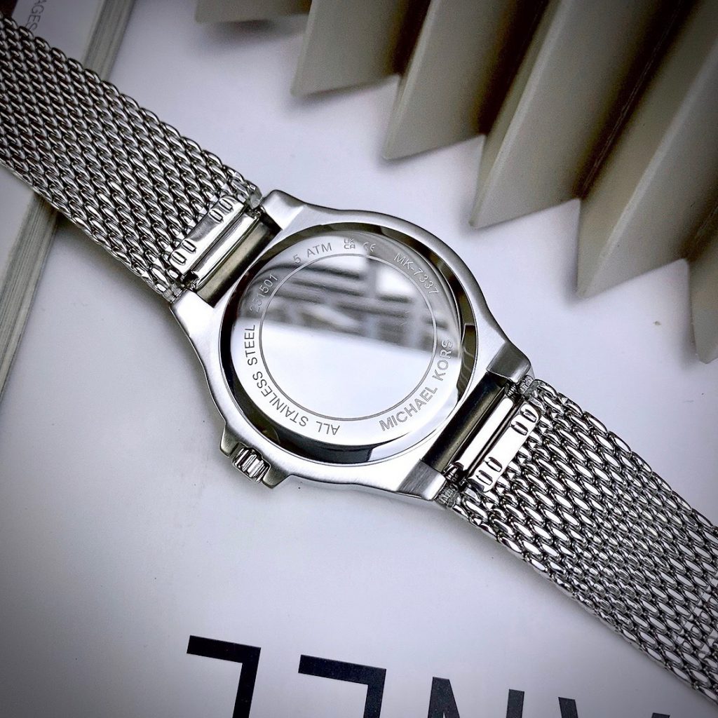 Đồng hồ Michael Kors Lennox Three-Hand Mesh Watch MK7337 Like Auth 37mm (2)