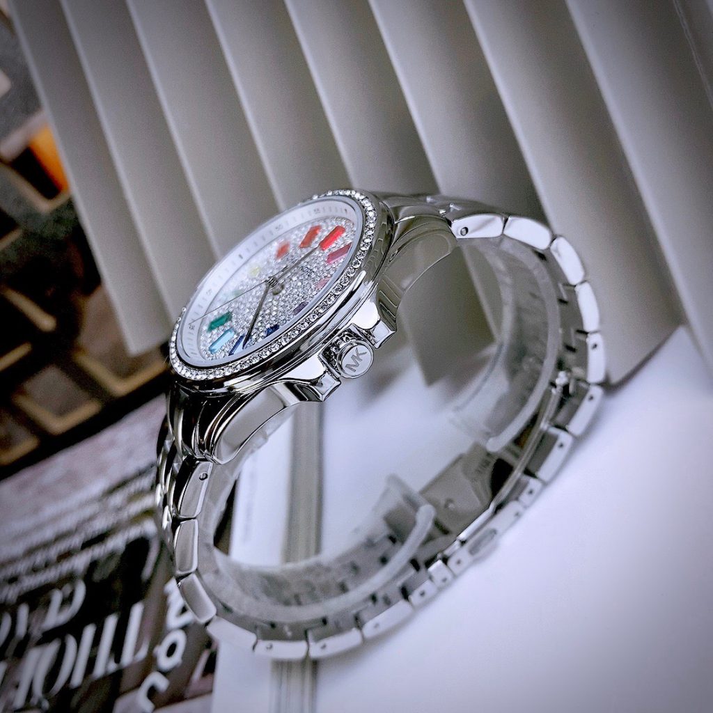 Đồng hồ Michael Kors Mini Pilot Pave MK7368 nữ đính đá Like Auth 36mm (2)