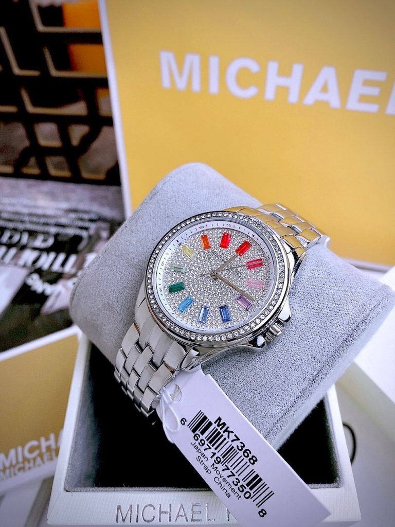 Đồng hồ Michael Kors Mini Pilot Pave MK7368 nữ đính đá Like Auth 36mm (2)