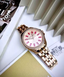 Đồng hồ Michael Kors Mini Pilot Pave Rose Gold MK7367 Like Auth 36mm (2)