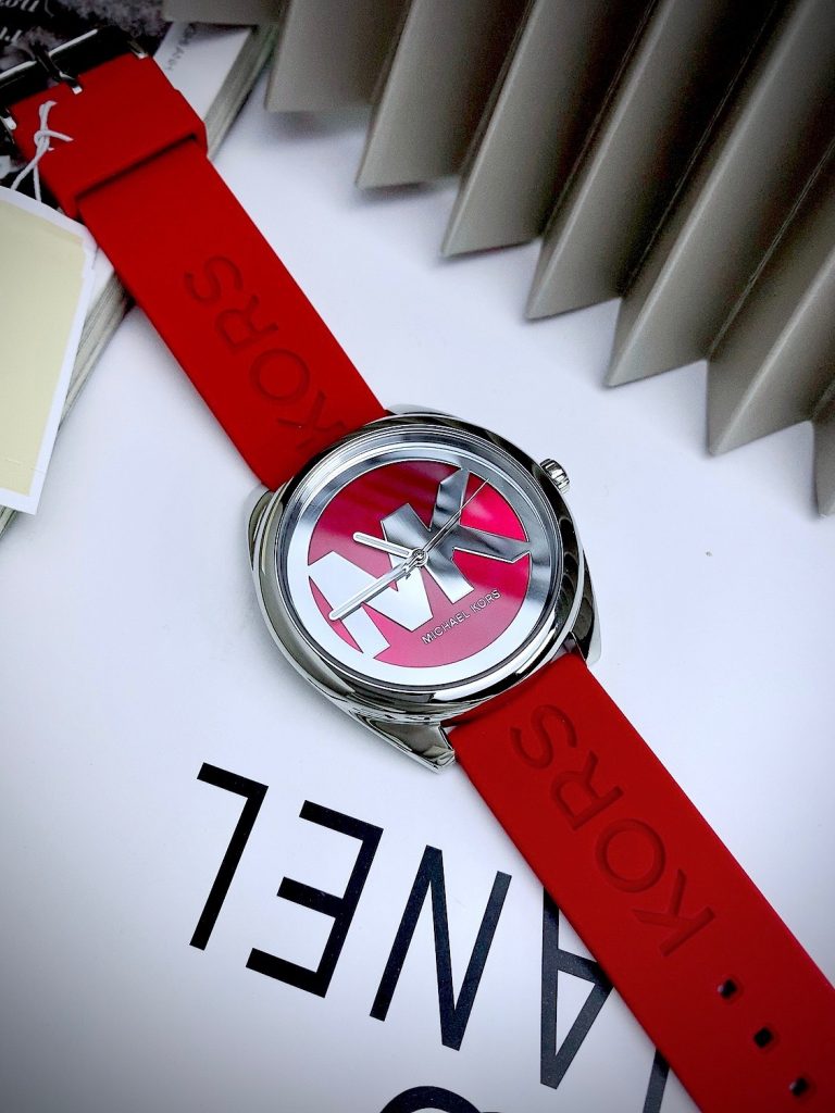 Đồng hồ Michael Kors dây cao su mặt tròn Like Auth 42mm (7)