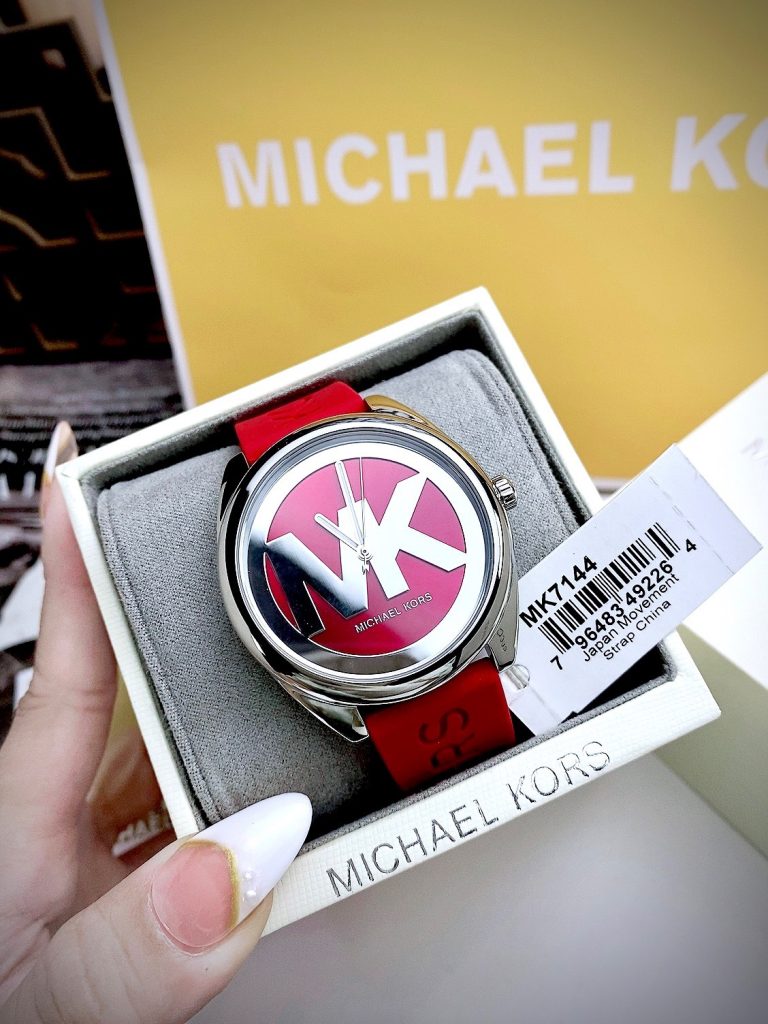 Đồng hồ Michael Kors dây cao su mặt tròn Like Auth 42mm (7)