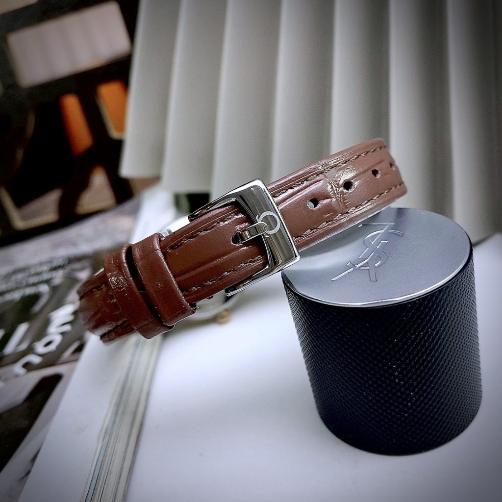 Đồng hồ Omega Deville nữ dây da màu nâu Super Fake Nhật (2)