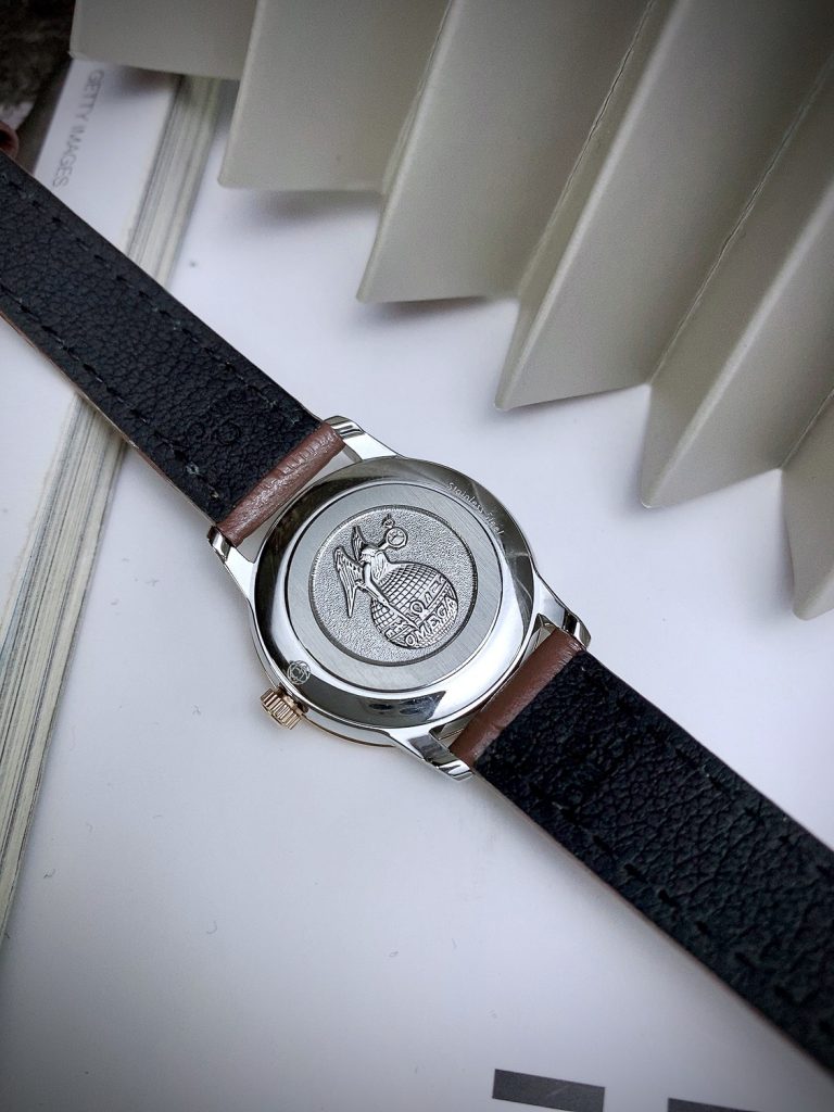 Đồng hồ Omega Deville nữ dây da màu nâu Super Fake Nhật (2)