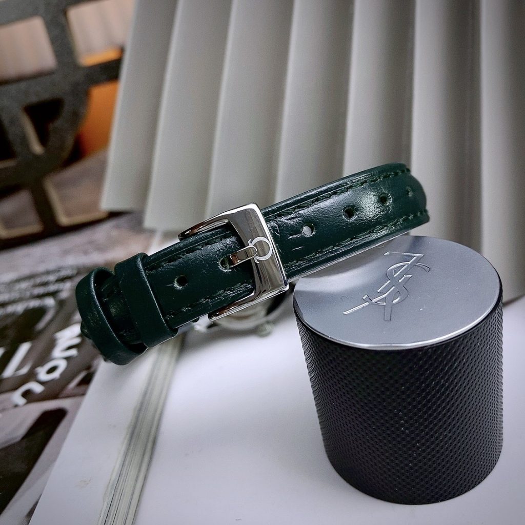 Đồng hồ Omega Deville nữ dây da màu xanh lá cây máy Nhật (2)