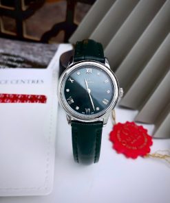 Đồng hồ Omega Deville nữ dây da màu xanh lá cây máy Nhật (2)