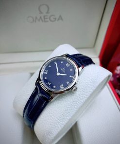 Đồng hồ Omega Fake cao cấp máy Nhật màu xanh dương nữ (2)